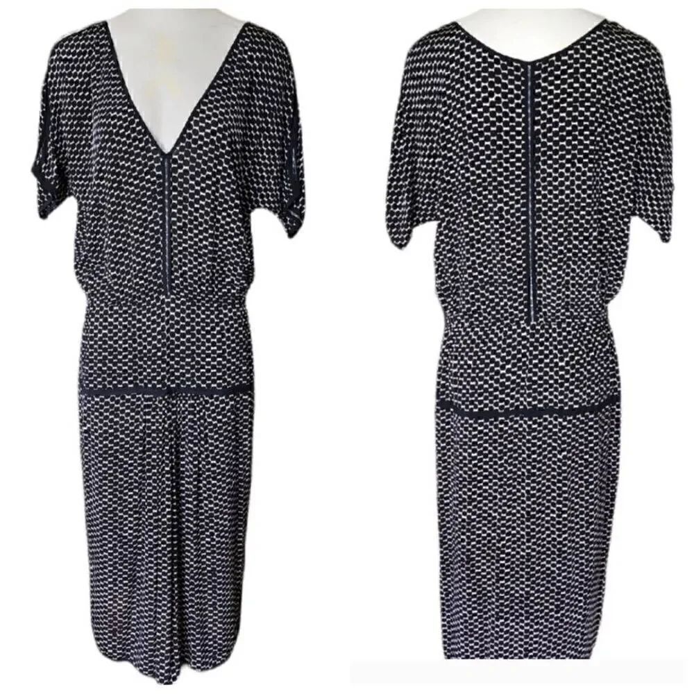 Anthropologie Tracy Reese Black Polka Dot Cold Shoulder Dress